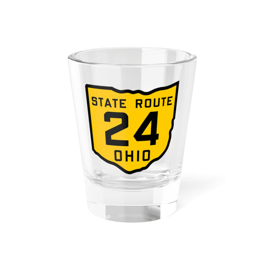 OH-24 1920 (Ohio) (Road Sign) Shot Glass 1.5oz