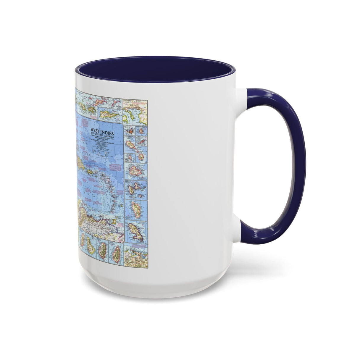 West Indies & Central America (1970) (Map) Accent Coffee Mug