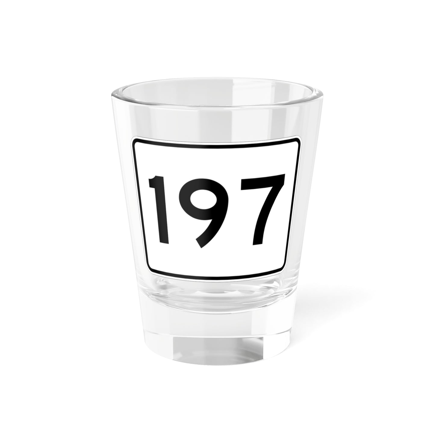 MA Route 197 (Massachusetts) (Road Sign) Shot Glass 1.5oz