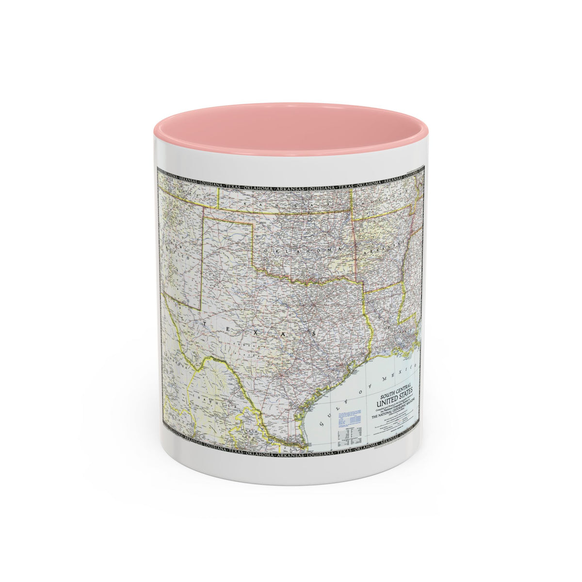 USA - South Central (1947) (Map) Accent Coffee Mug