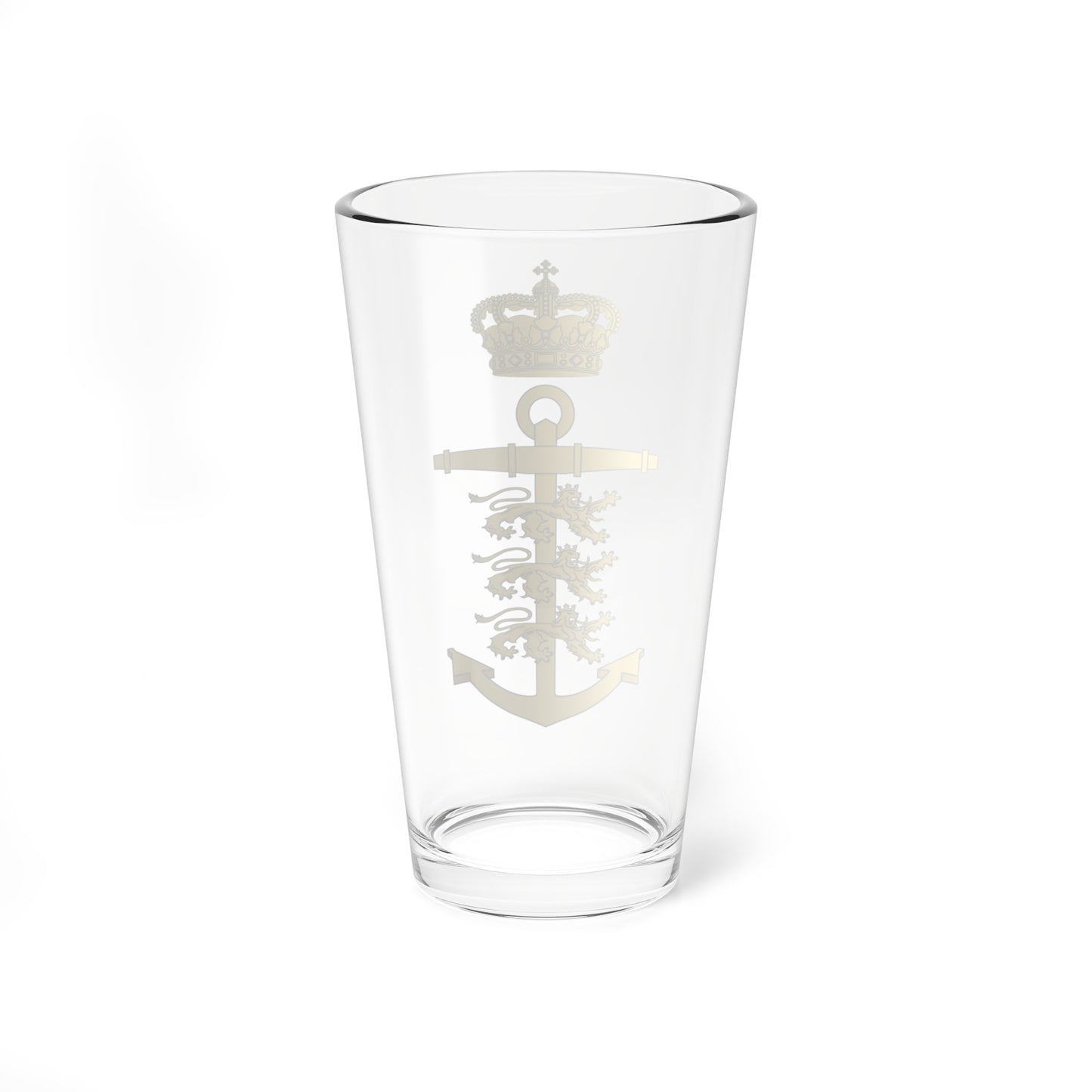 Emblem of the Chief of the Royal Danish Navy (Denmark) (Coat of Arms) Pint Glass 16oz