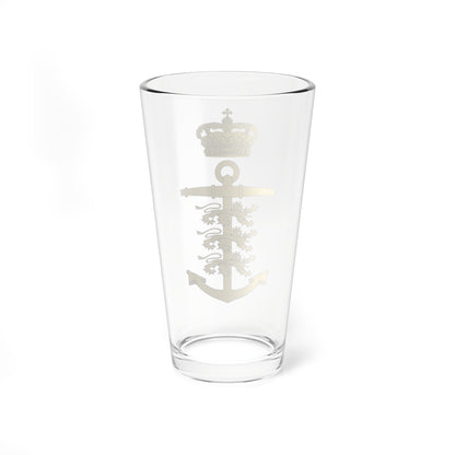Emblem of the Chief of the Royal Danish Navy (Denmark) (Coat of Arms) Pint Glass 16oz