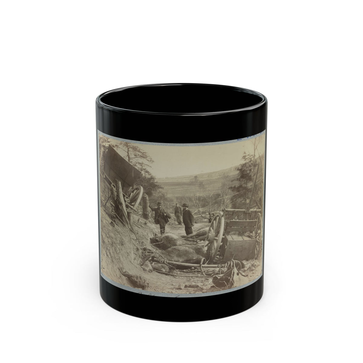 A Shattered Caisson, Fredericksburg, Va. (U.S. Civil War) Black Coffee Mug