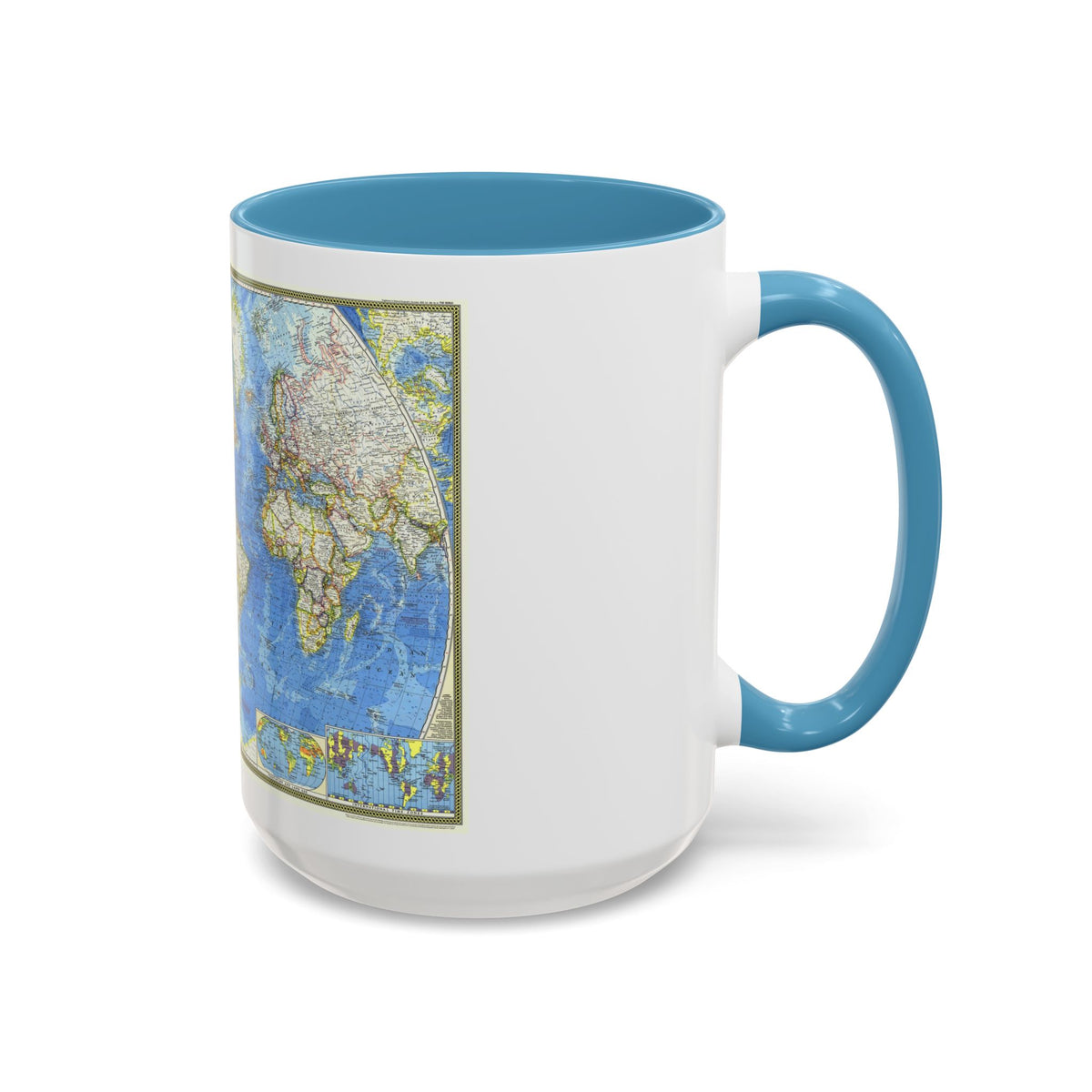 World Map (1970) (Map) Accent Coffee Mug