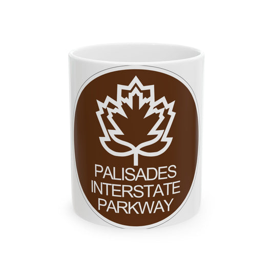 Palisades Interstate Pkwy (New York) (Road Sign) White Coffee Mug