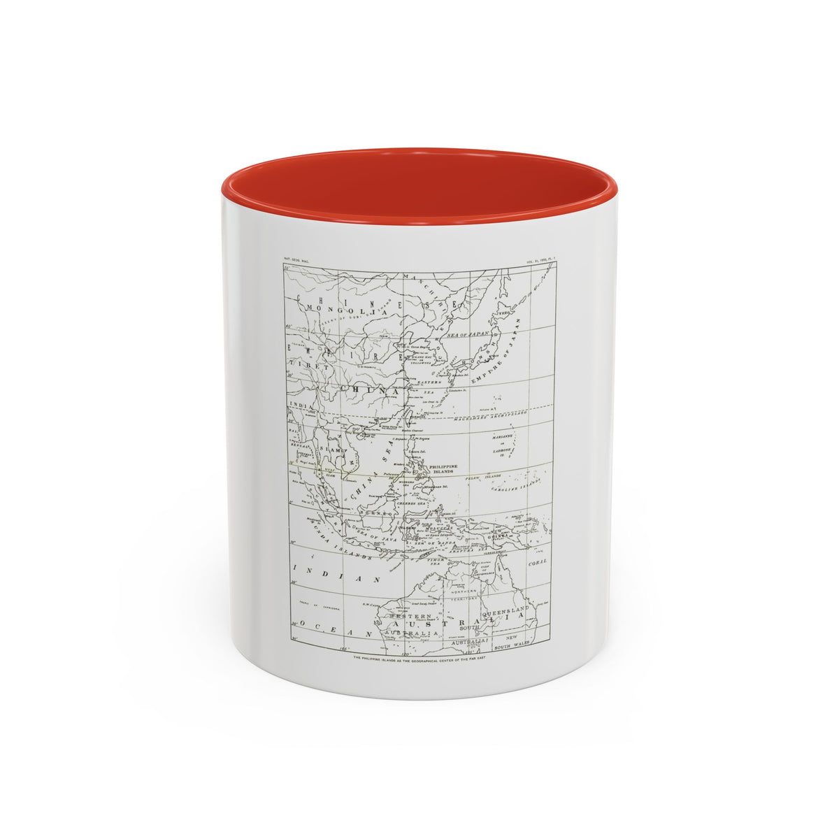 Philippines, The (1900) (Map) Accent Coffee Mug