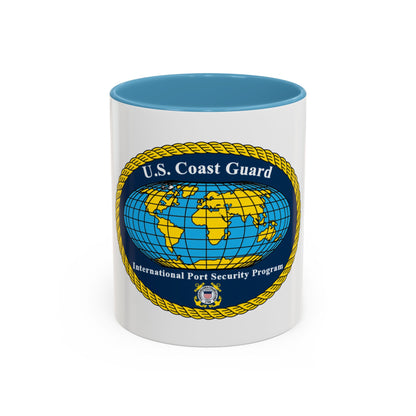 USCG International Port Security Program (U.S. Coast Guard) Accent Coffee Mug