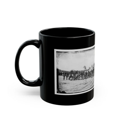 Falmouth, Va. Men And Wagons Of The Engineer Corps Ambulance Train (U.S. Civil War) Black Coffee Mug