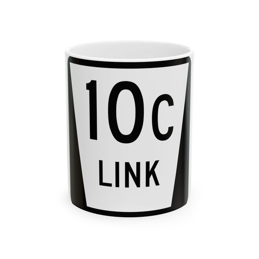 N LINK 10C (Nebraska) (Road Sign) White Coffee Mug