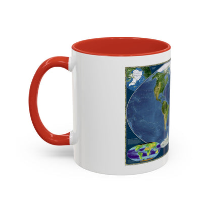 World Map - Satellite (2001) (Map) Accent Coffee Mug