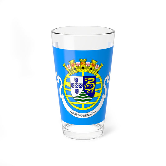 Flag of the Government of Portuguese Macau 1976-1999 (China) Pint Glass 16oz