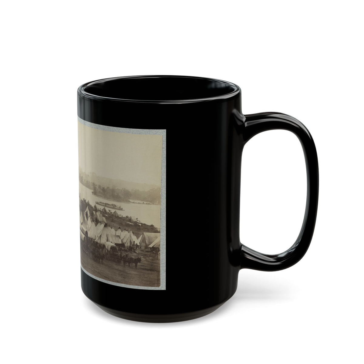 Belle Plain Landing, Va. 001 (U.S. Civil War) Black Coffee Mug