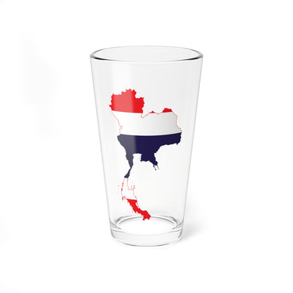 Flag-map of Thailand all (Thailand) Pint Glass 16oz