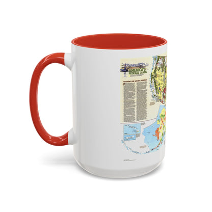 USA - America's Federal Lands (1982) (Map) Accent Coffee Mug