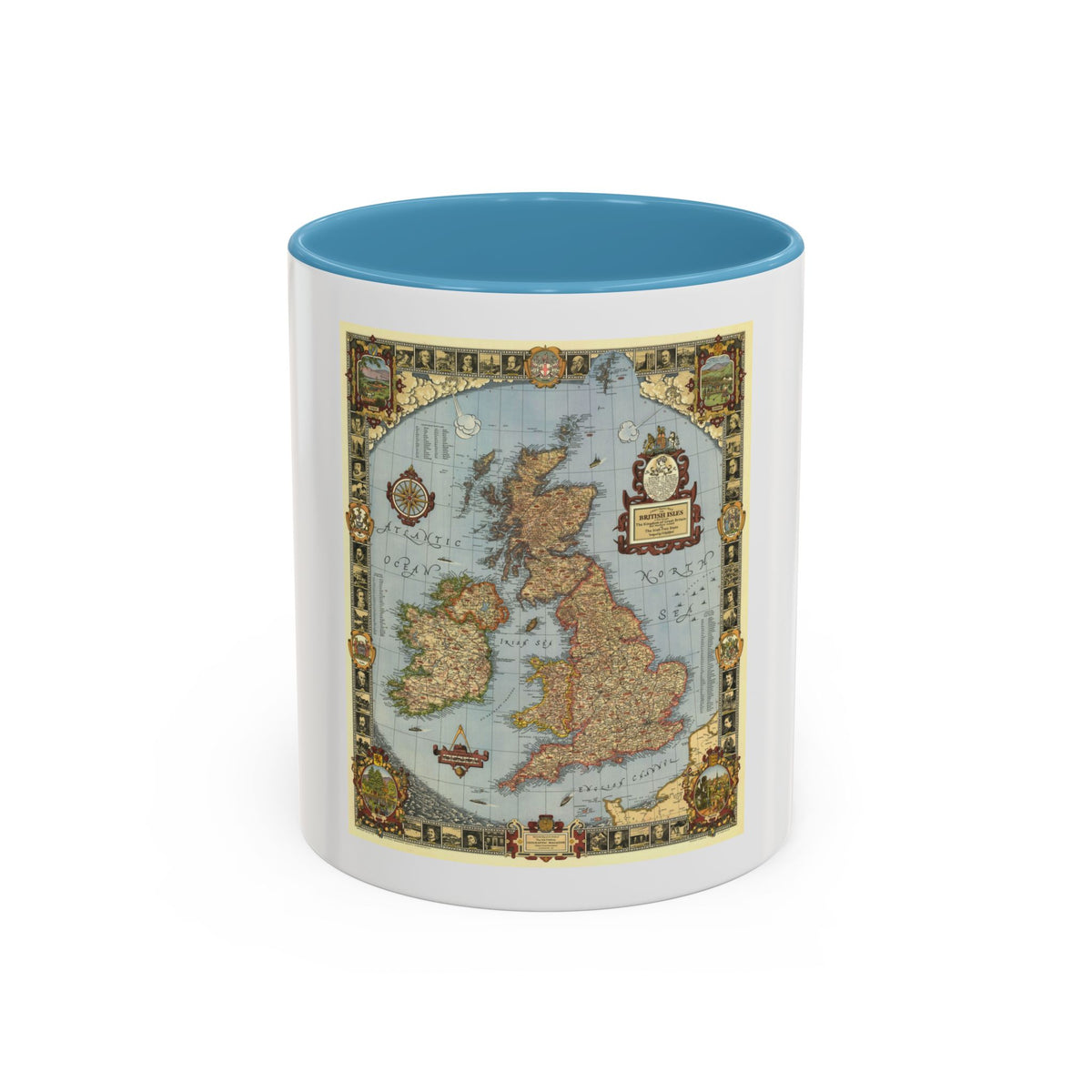 Great Britain - A Modern Pilgrim's Map (1937) (Map) Accent Coffee Mug