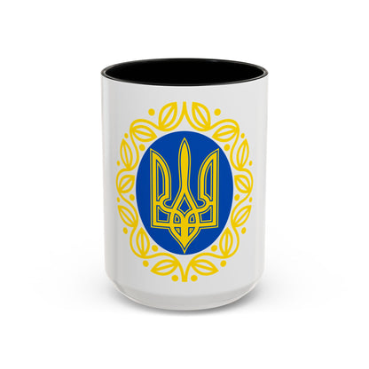 Coat of arms of Ukrainian People's Republic - Accent Coffee Mug