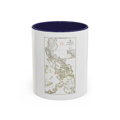 Philippines, The 1 & 2 (1902) (Map) Accent Coffee Mug