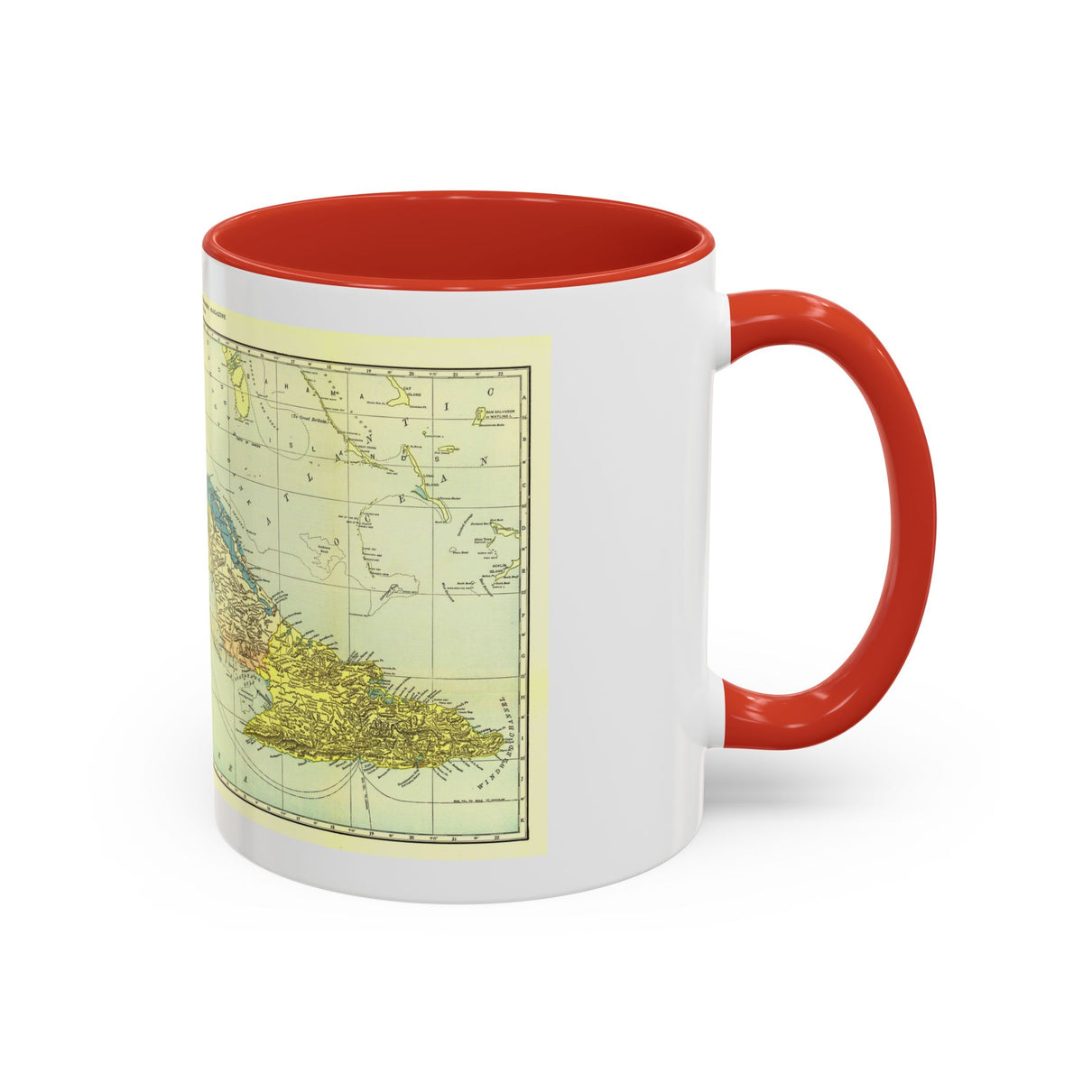 Central America - Cuba (1906) (Map) Accent Coffee Mug
