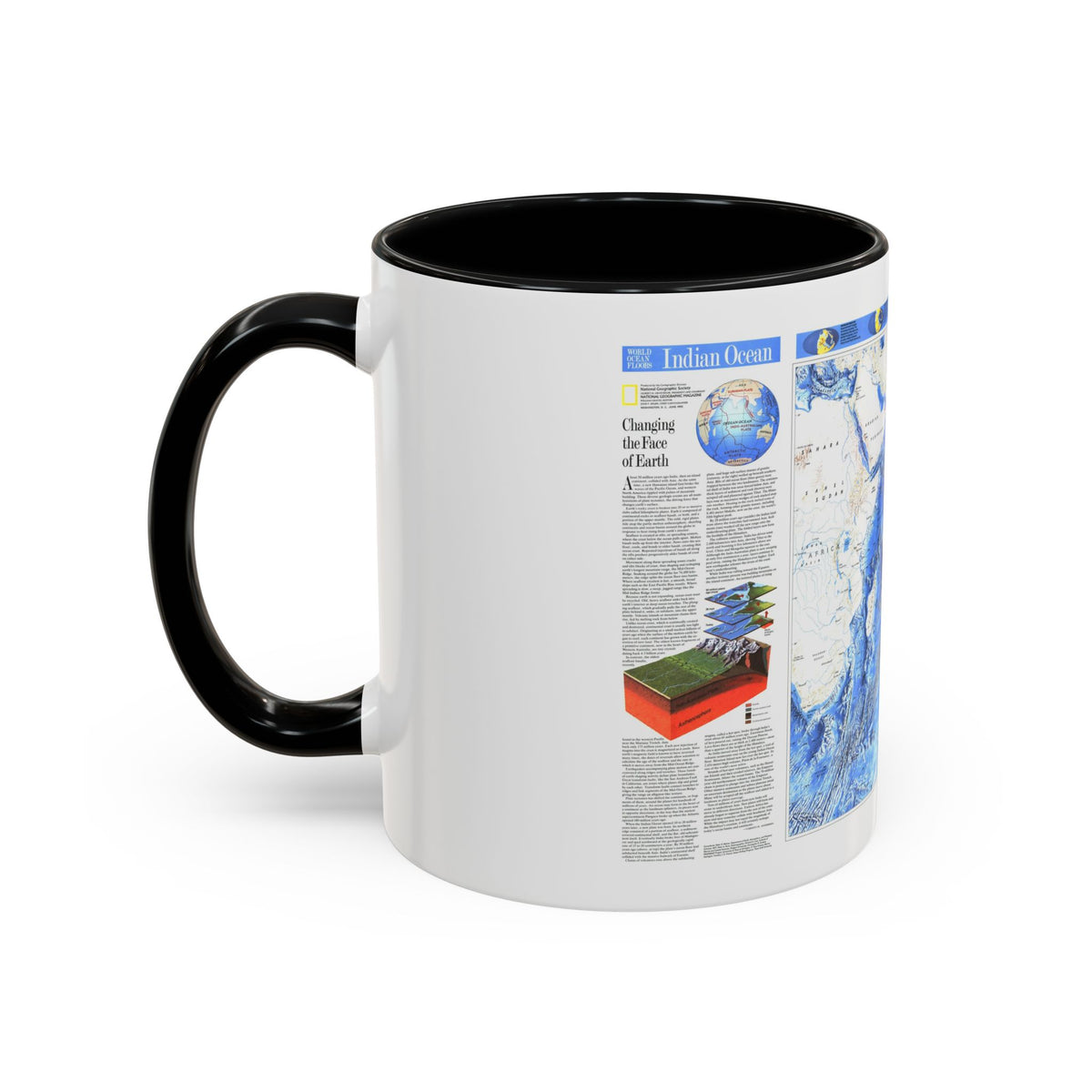 Indian Ocean (1992) (Map) Accent Coffee Mug