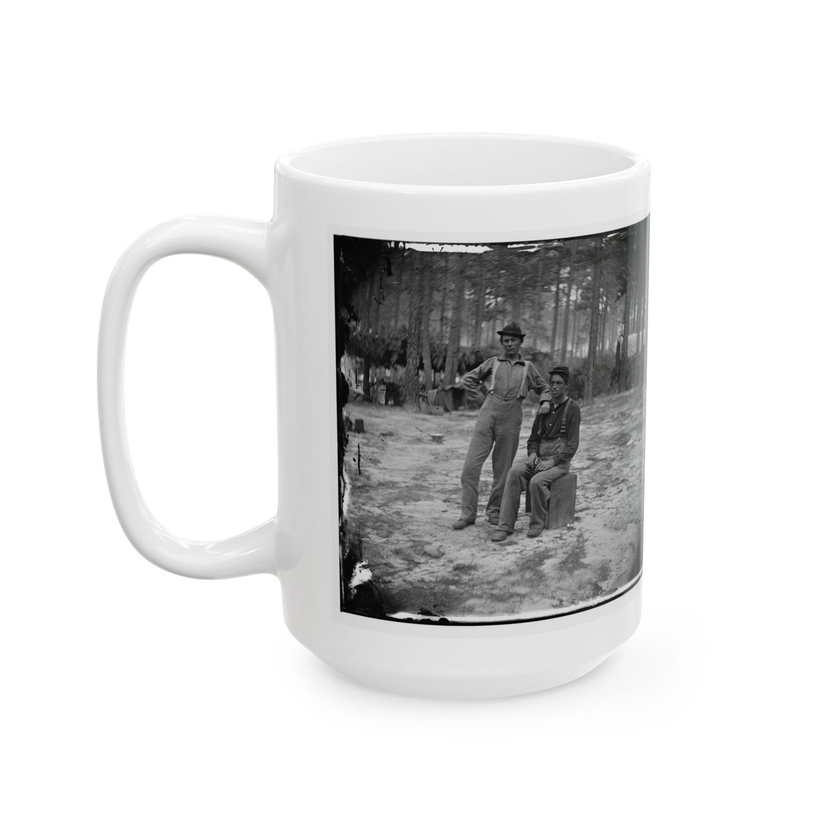 Petersburg, Va. Two Youthful Military Telegraph Operators At Headquarters (U.S. Civil War) White Coffee Mug