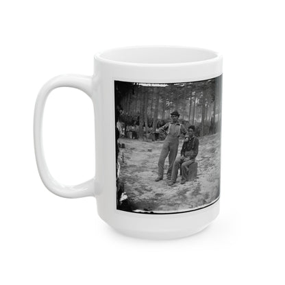 Petersburg, Va. Two Youthful Military Telegraph Operators At Headquarters (U.S. Civil War) White Coffee Mug