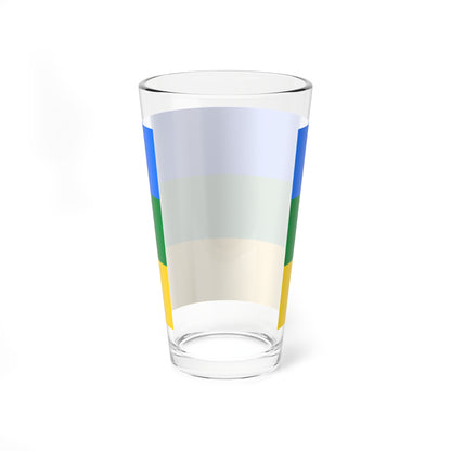 Flag of Sladkovsky rayon Tyumen oblast 2003 (Russia) Pint Glass 16oz