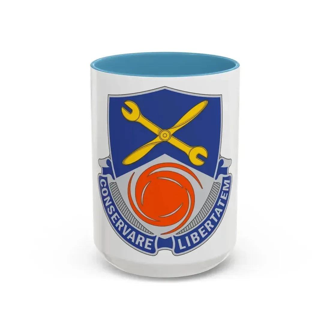 1108 Aviation Group (U.S. Army) Accent Coffee Mug 15oz Light Blue - Go Mug Yourself