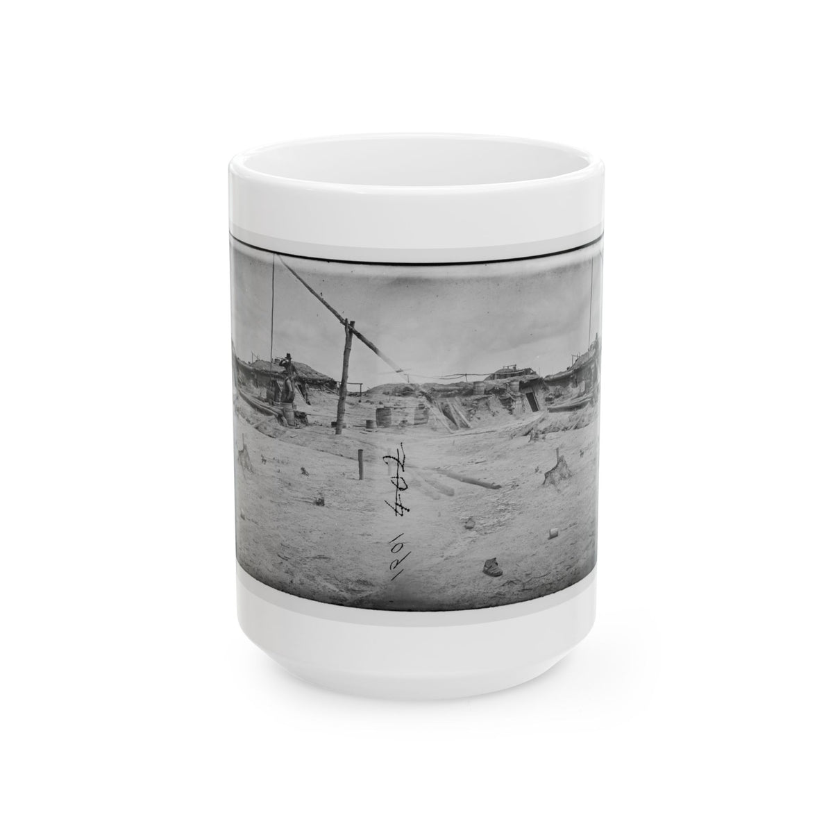 Petersburg, Va. Earthworks In Front Of The Town (U.S. Civil War) White Coffee Mug