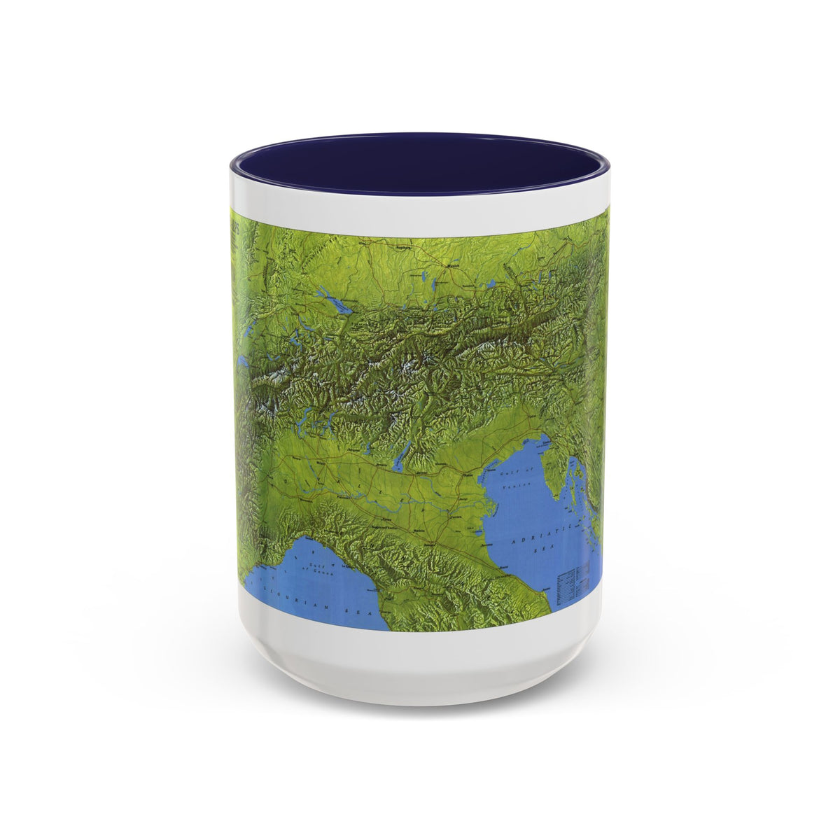 Alps, The (1985) (Map) Accent Coffee Mug