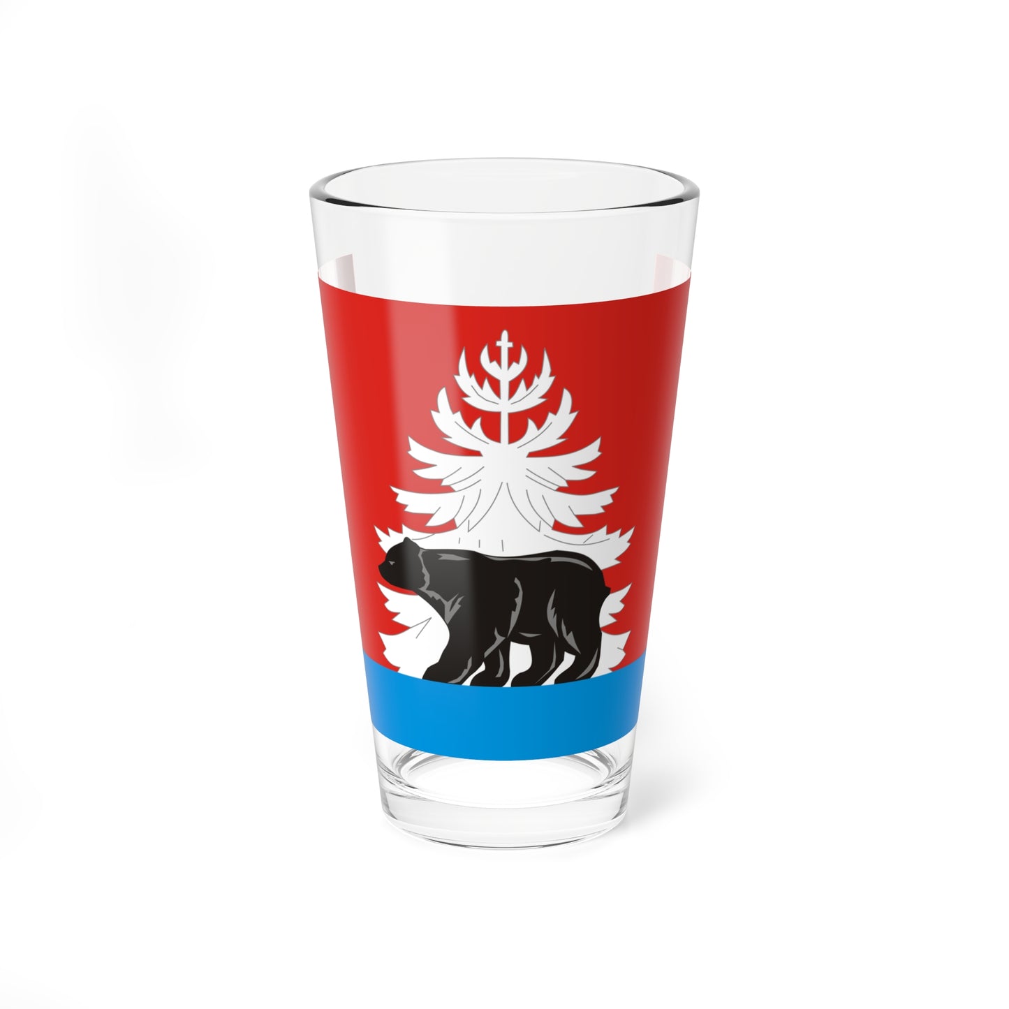 Flag of Ziminsky rayon Irkutsk oblast (Russia) Pint Glass 16oz