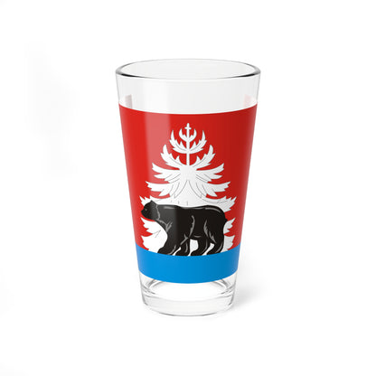 Flag of Ziminsky rayon Irkutsk oblast (Russia) Pint Glass 16oz