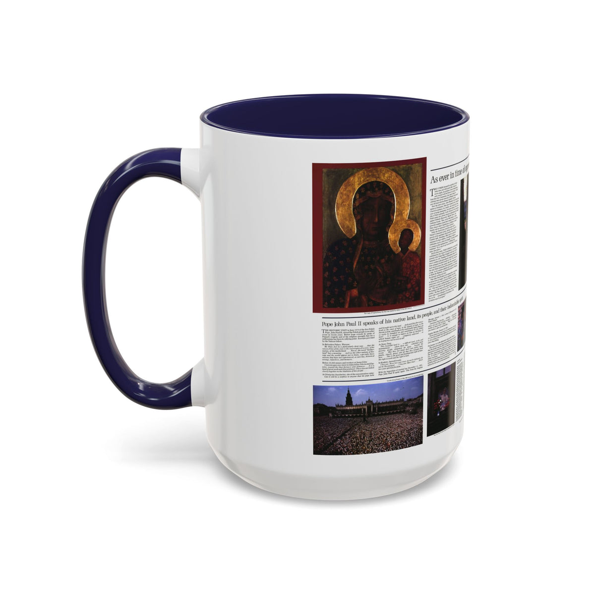 Poland - The Face and Faith 2 (1982) (Map) Accent Coffee Mug