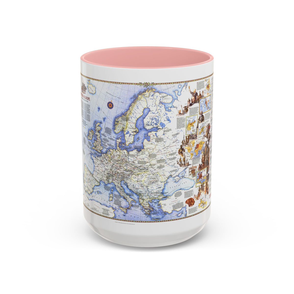 Europe - History The Major Turning Points (1983) (Map) Accent Coffee Mug