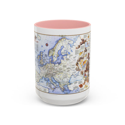 Europe - History The Major Turning Points (1983) (Map) Accent Coffee Mug