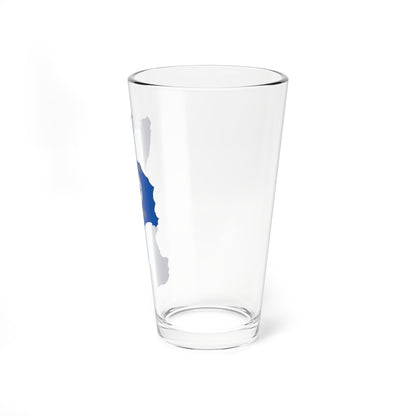 Flag map of Calabria (Italy) Pint Glass 16oz