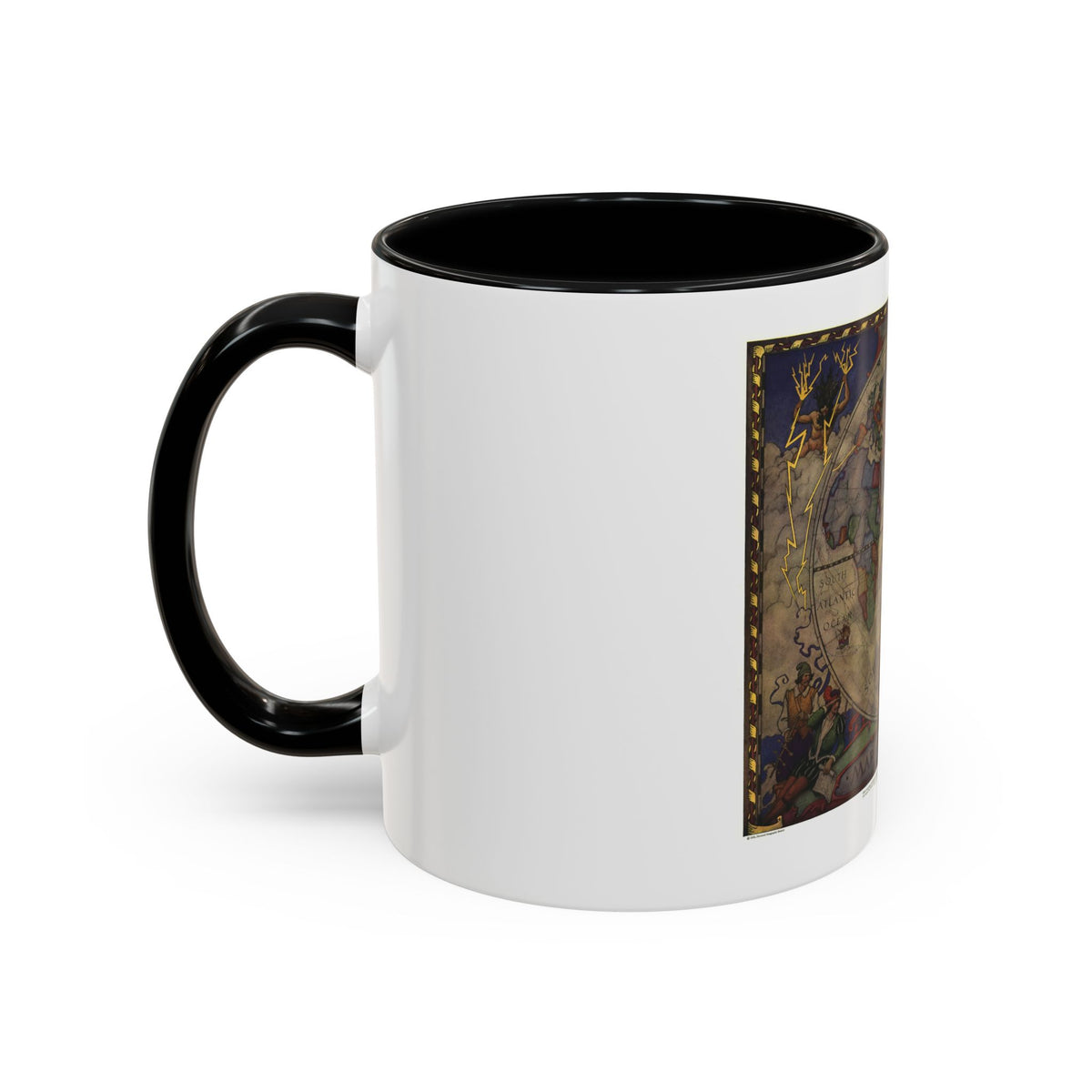 Map of Discovery- Eastern Hemisphere (1928) (Map) Accent Coffee Mug