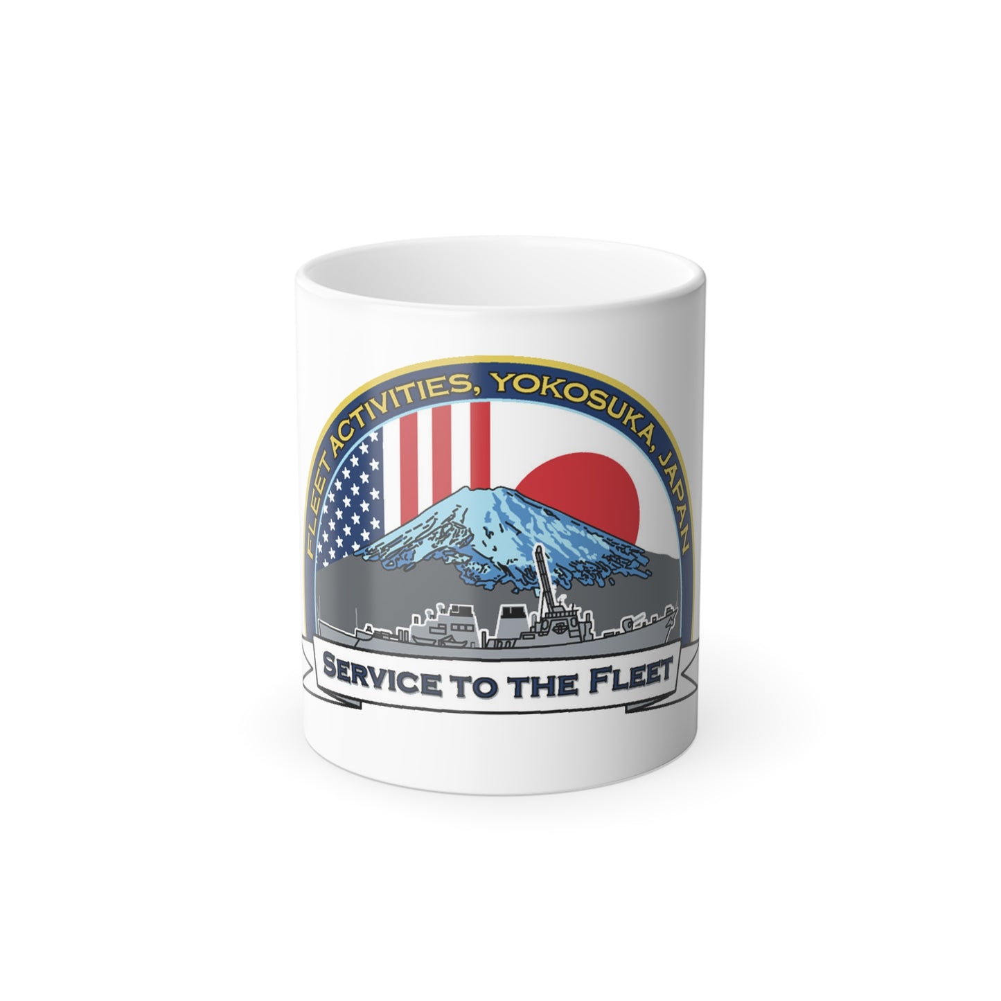 CFAY Fleet Activities Yokosuka Glass (U.S. Navy) Color Changing Mug 11oz