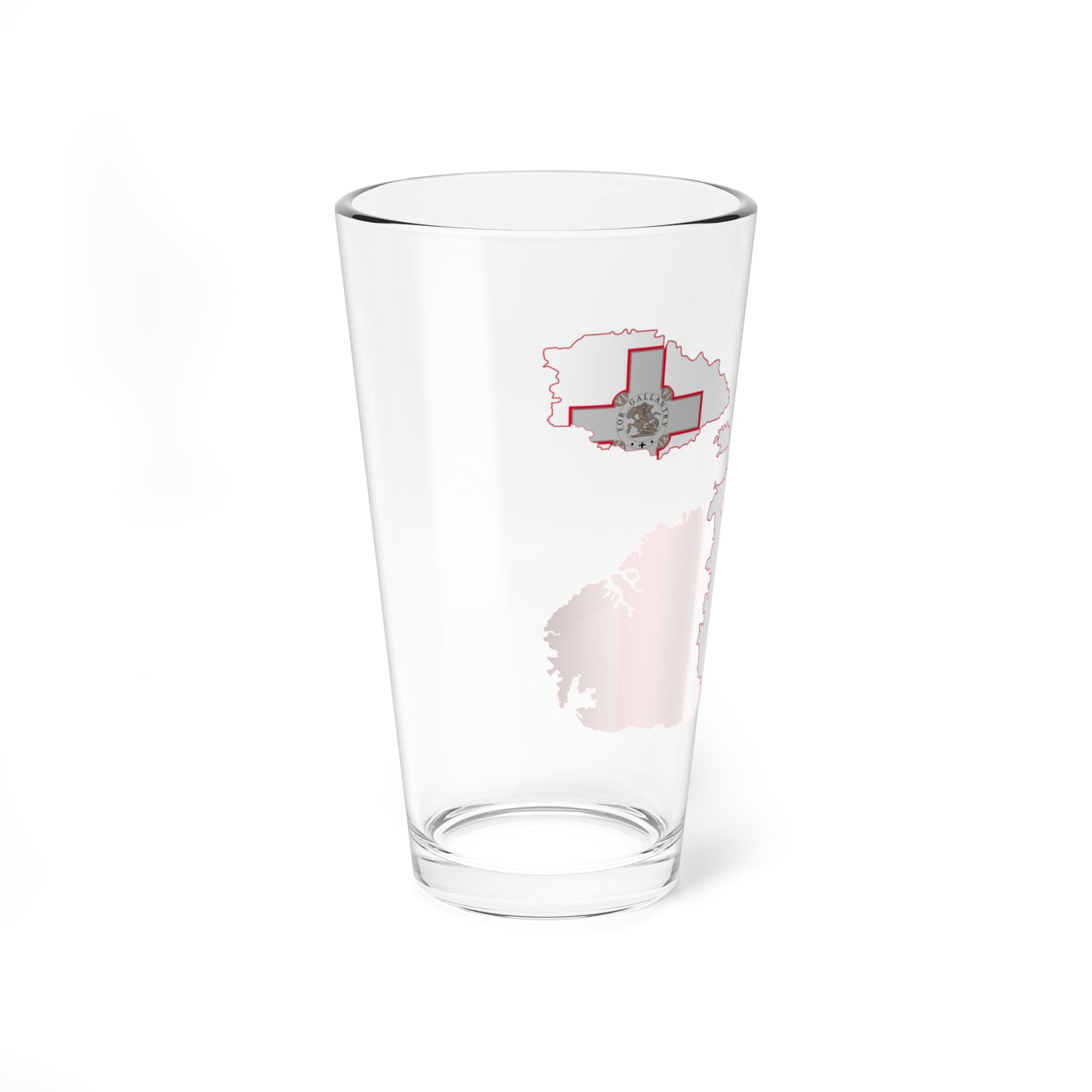 Flag map of Malta (Malta) Pint Glass 16oz