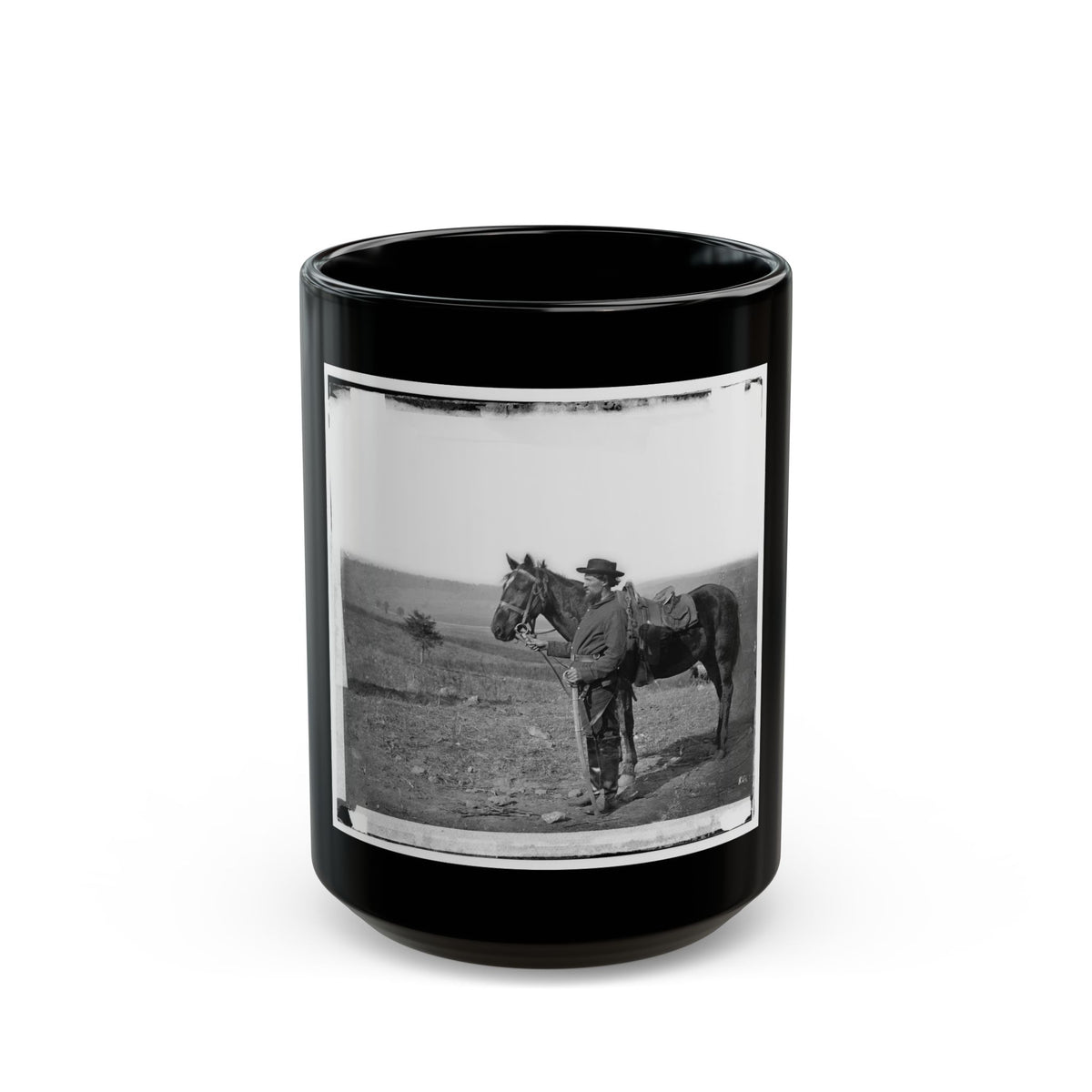 Antietam, Md. A Cavalry Orderly (U.S. Civil War) Black Coffee Mug