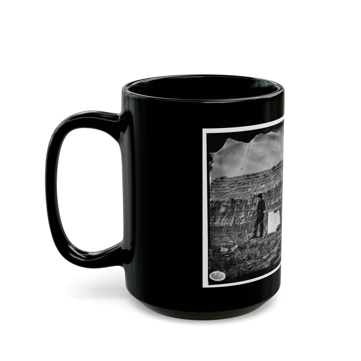 Morris Island, South Carolina. The  Marsh Battery  Or  Swamp Angel  After The Explosion, August 22, 1863 (U.S. Civil War) Black Coffee Mug