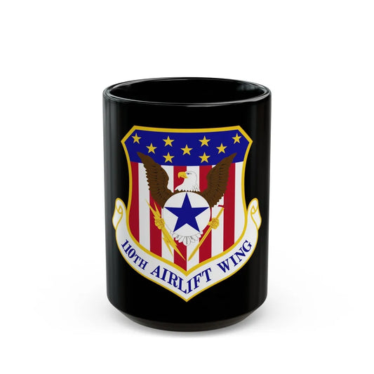 110th Airlift Wing (U.S. Air Force) Black Coffee Mug-15oz-Go Mug Yourself