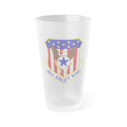 110th Airlift Wing (U.S. Air Force) Frosted Pint Glass 16oz-16oz-Frosted-Go Mug Yourself