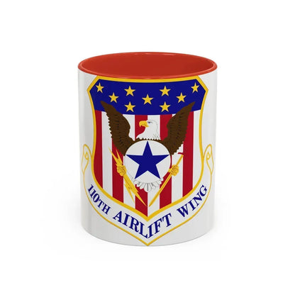 110th Airlift Wing (U.S. Air Force) Accent Coffee Mug 11oz Red - Go Mug Yourself