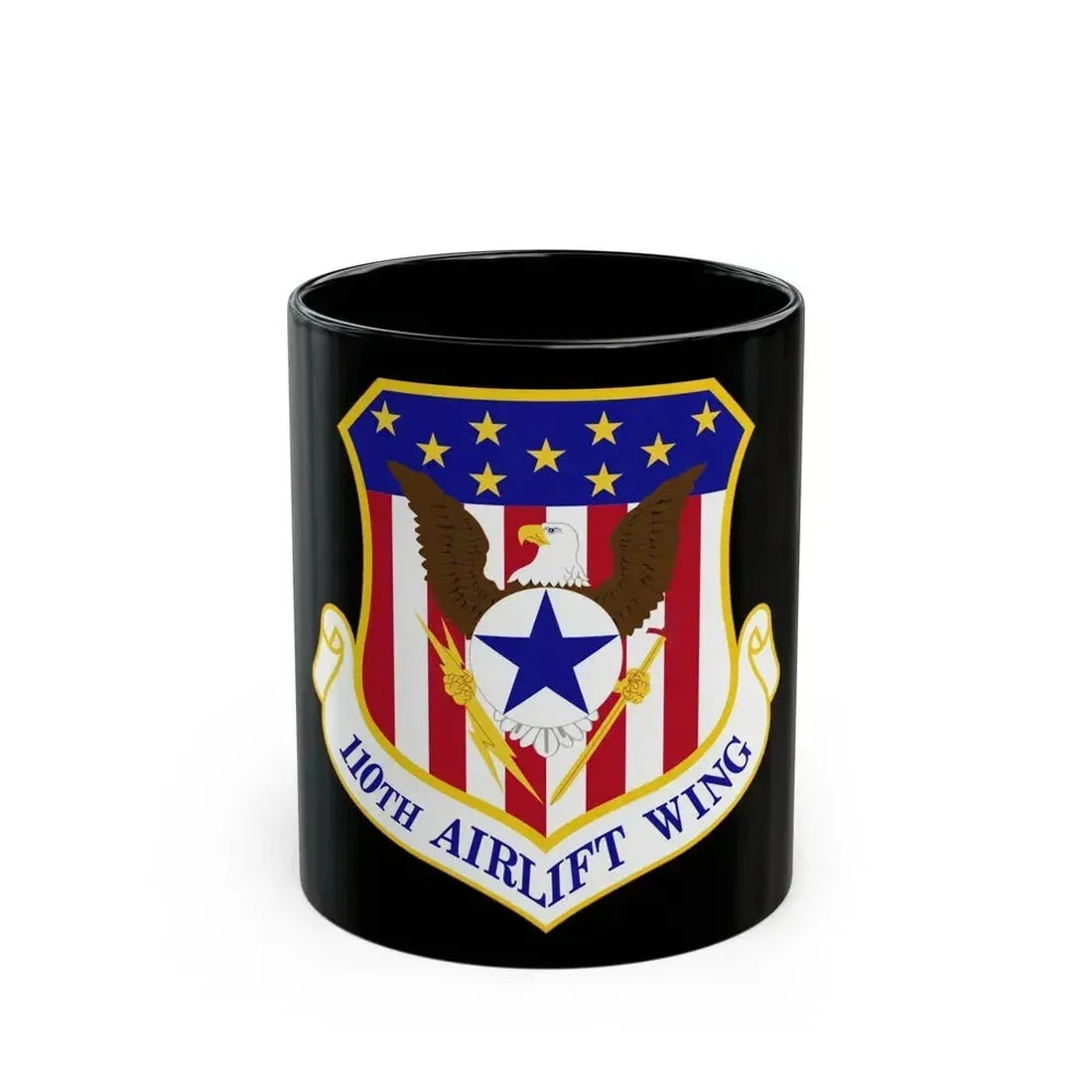 110th Airlift Wing (U.S. Air Force) Black Coffee Mug 11oz - Go Mug Yourself