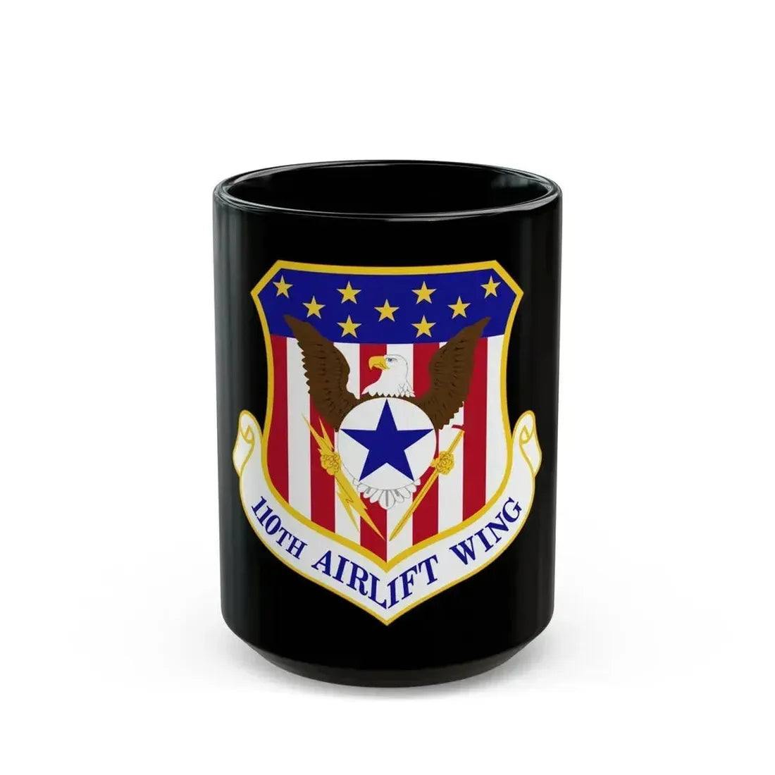 110th Airlift Wing (U.S. Air Force) Black Coffee Mug 15oz - Go Mug Yourself