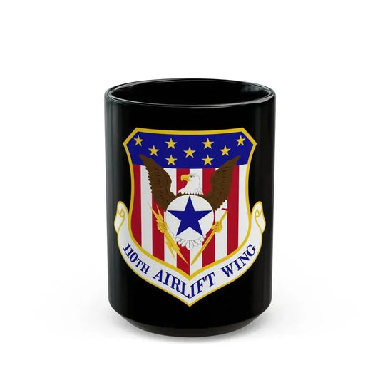 110th Airlift Wing (U.S. Air Force) Black Coffee Mug 15oz - Go Mug Yourself