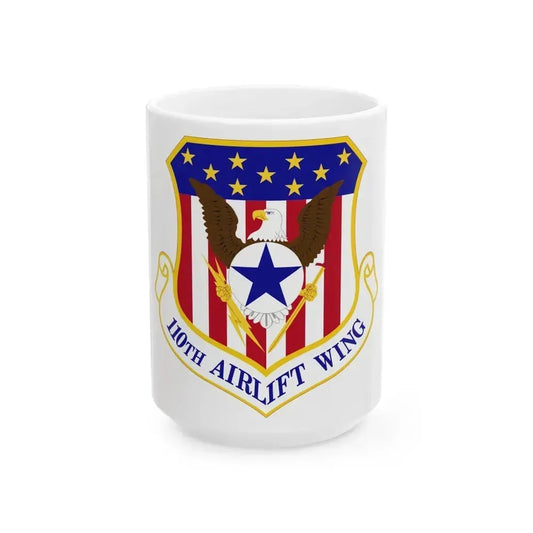 110th Airlift Wing (U.S. Air Force) White Coffee Mug 15oz - Go Mug Yourself