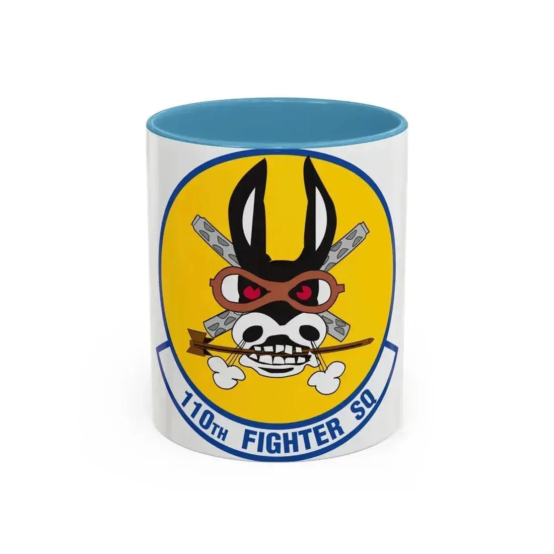 110th Fighter Squadron (U.S. Air Force) Accent Coffee Mug 11oz Light Blue - Go Mug Yourself