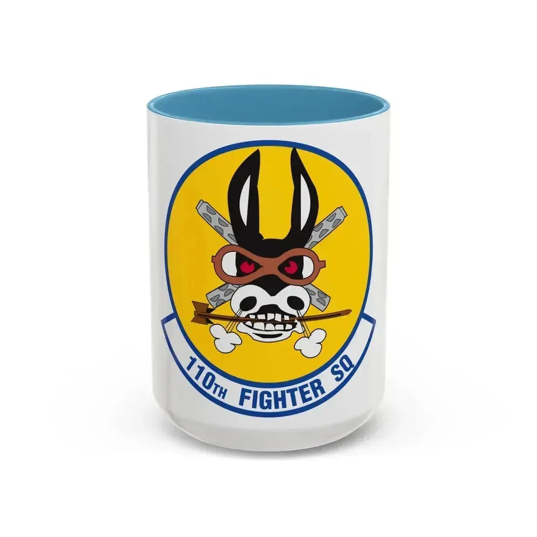 110th Fighter Squadron (U.S. Air Force) Accent Coffee Mug 15oz Light Blue - Go Mug Yourself