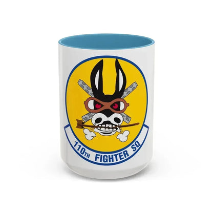 110th Fighter Squadron (U.S. Air Force) Accent Coffee Mug 15oz Light Blue - Go Mug Yourself